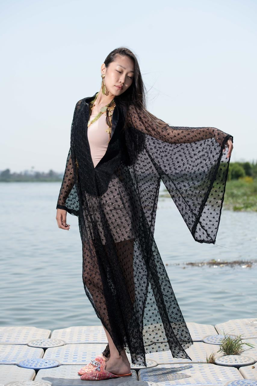 Morjana Crochet Cover-Up Dress – Off-White | Coffee | Black