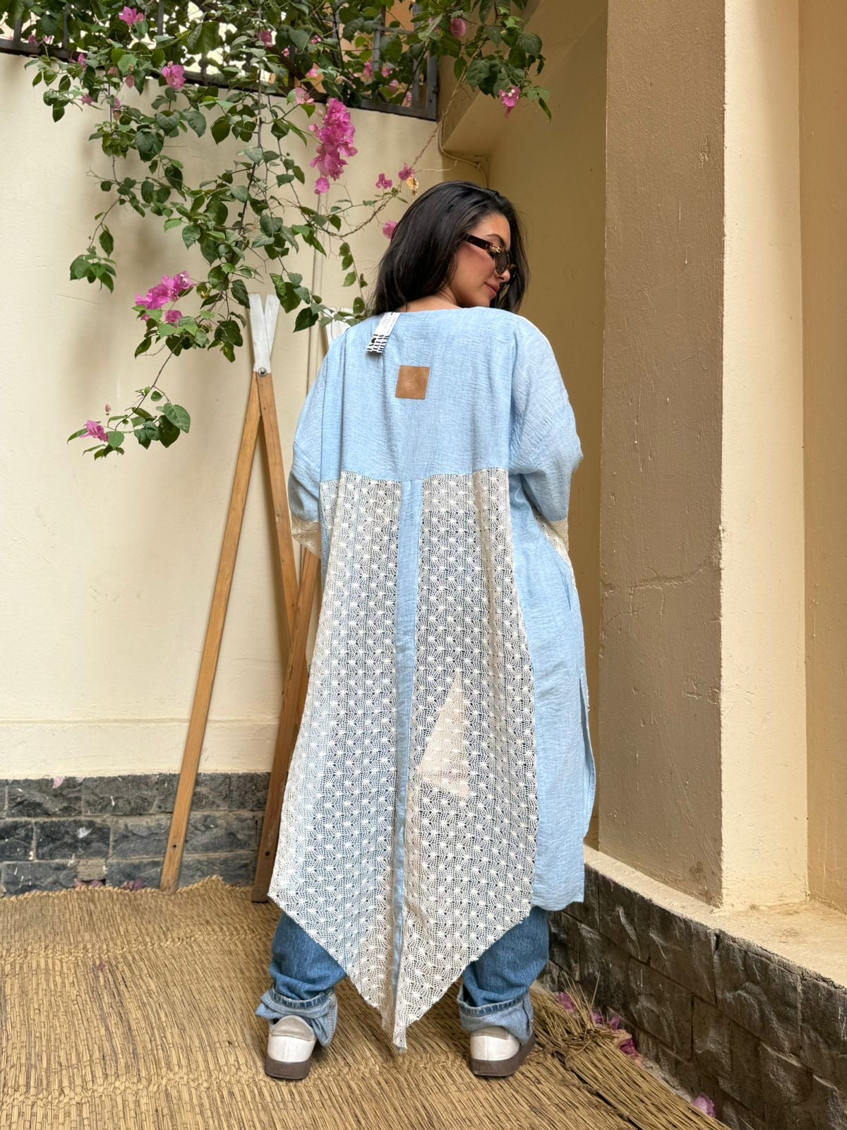 Lunara Linen Crochet Cardigan