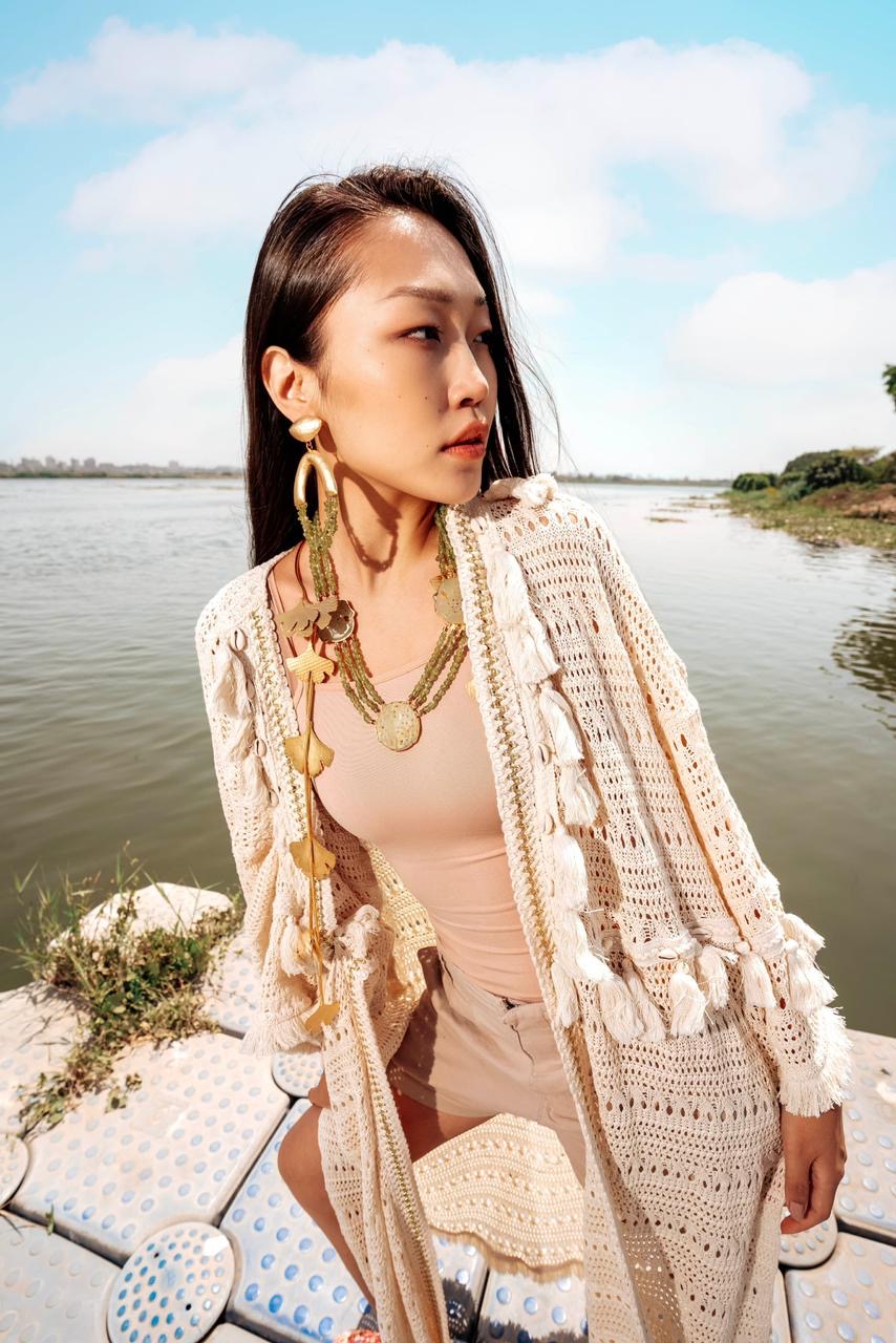 Marina Cardigan – Beige Crochet