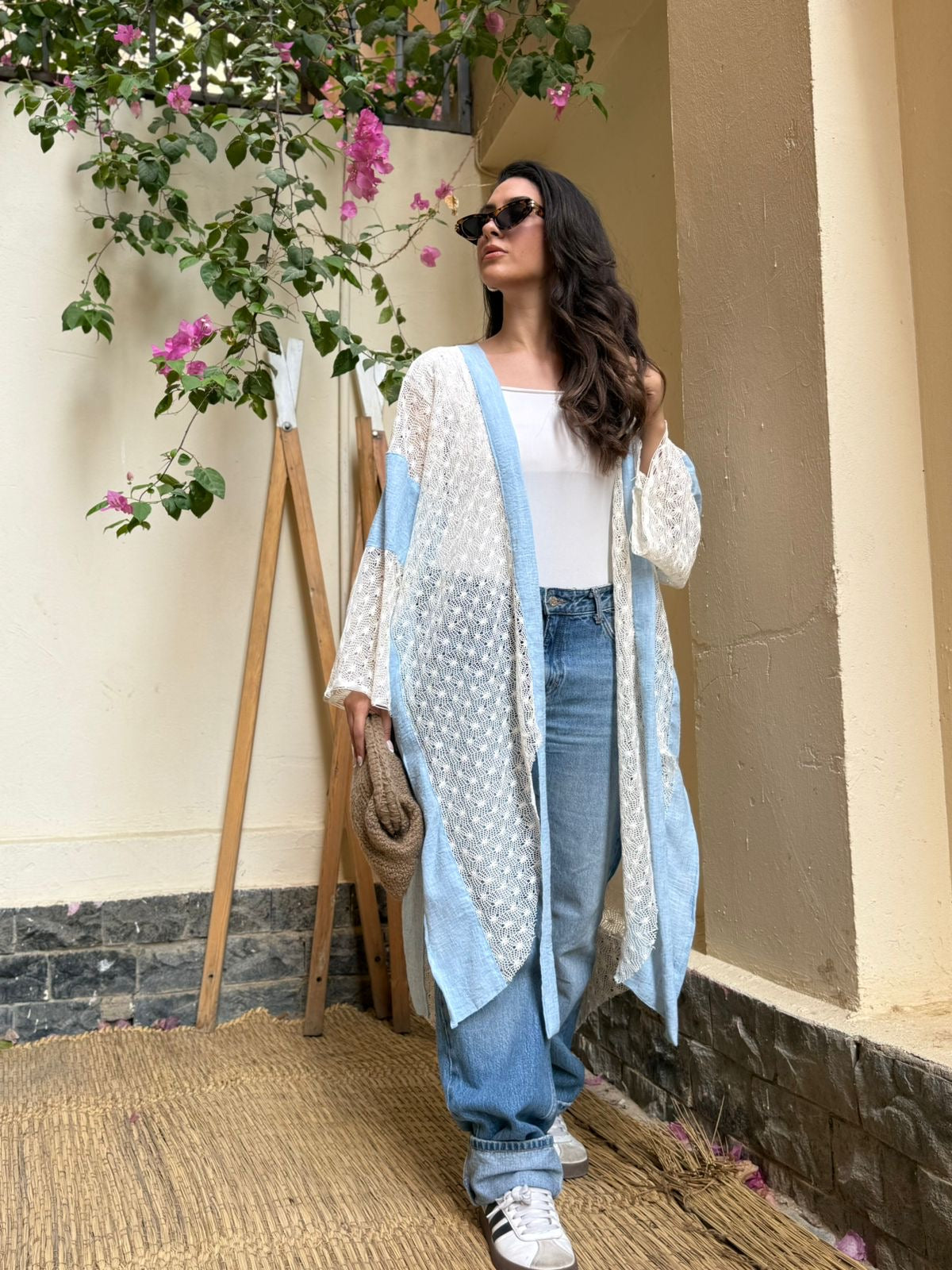 Lunara Linen Crochet Cardigan