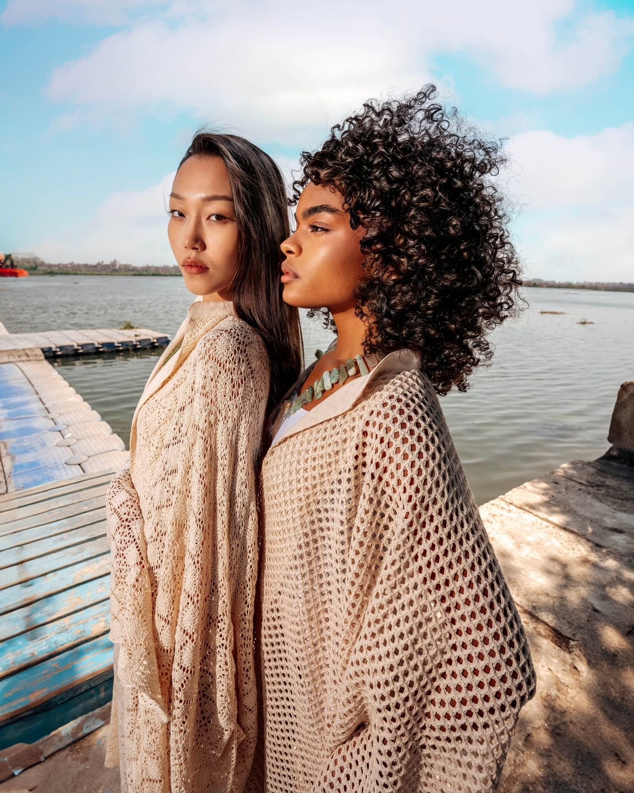 Remal Beige Crochet Cover-Up Dress