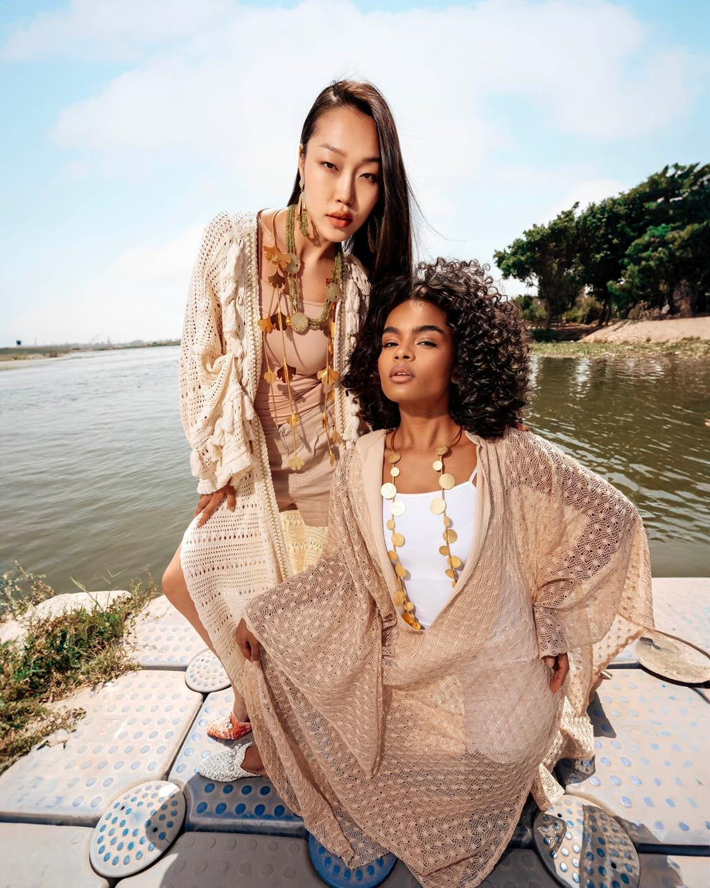 Marina Cardigan – Beige Crochet