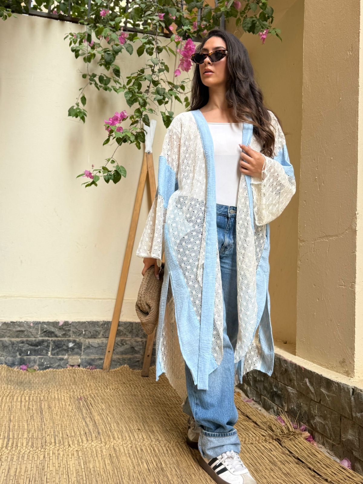 Lunara Linen Crochet Cardigan