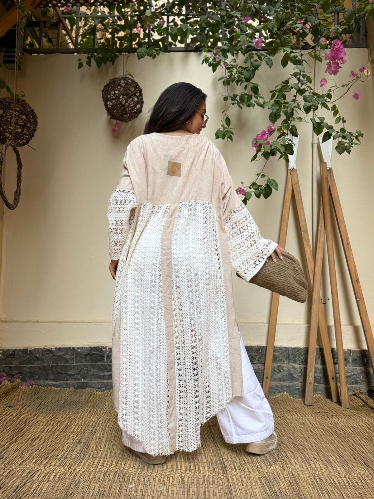 Serena Linen Crochet Cardigan
