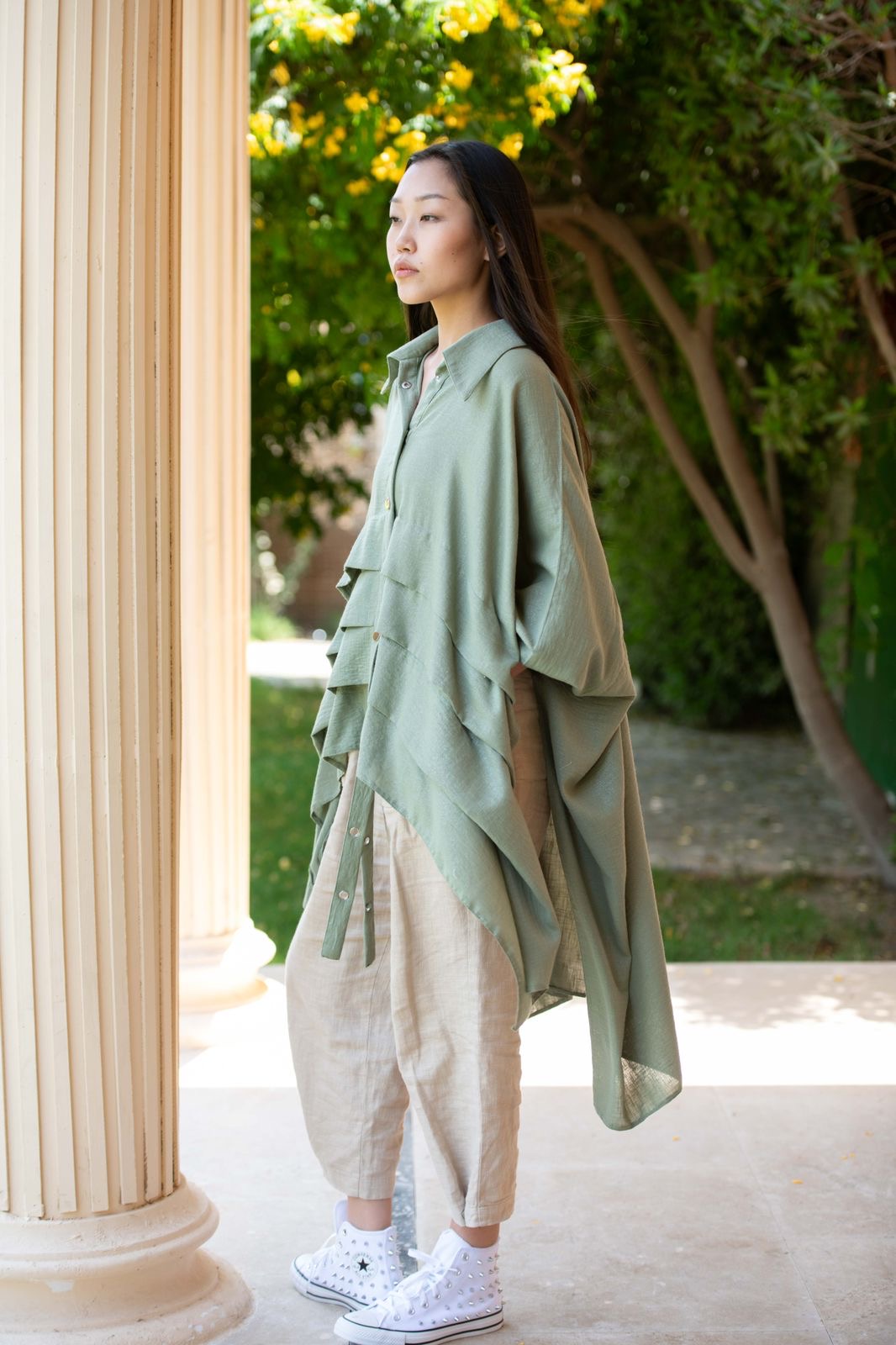 Marseille Olive Green Blouse