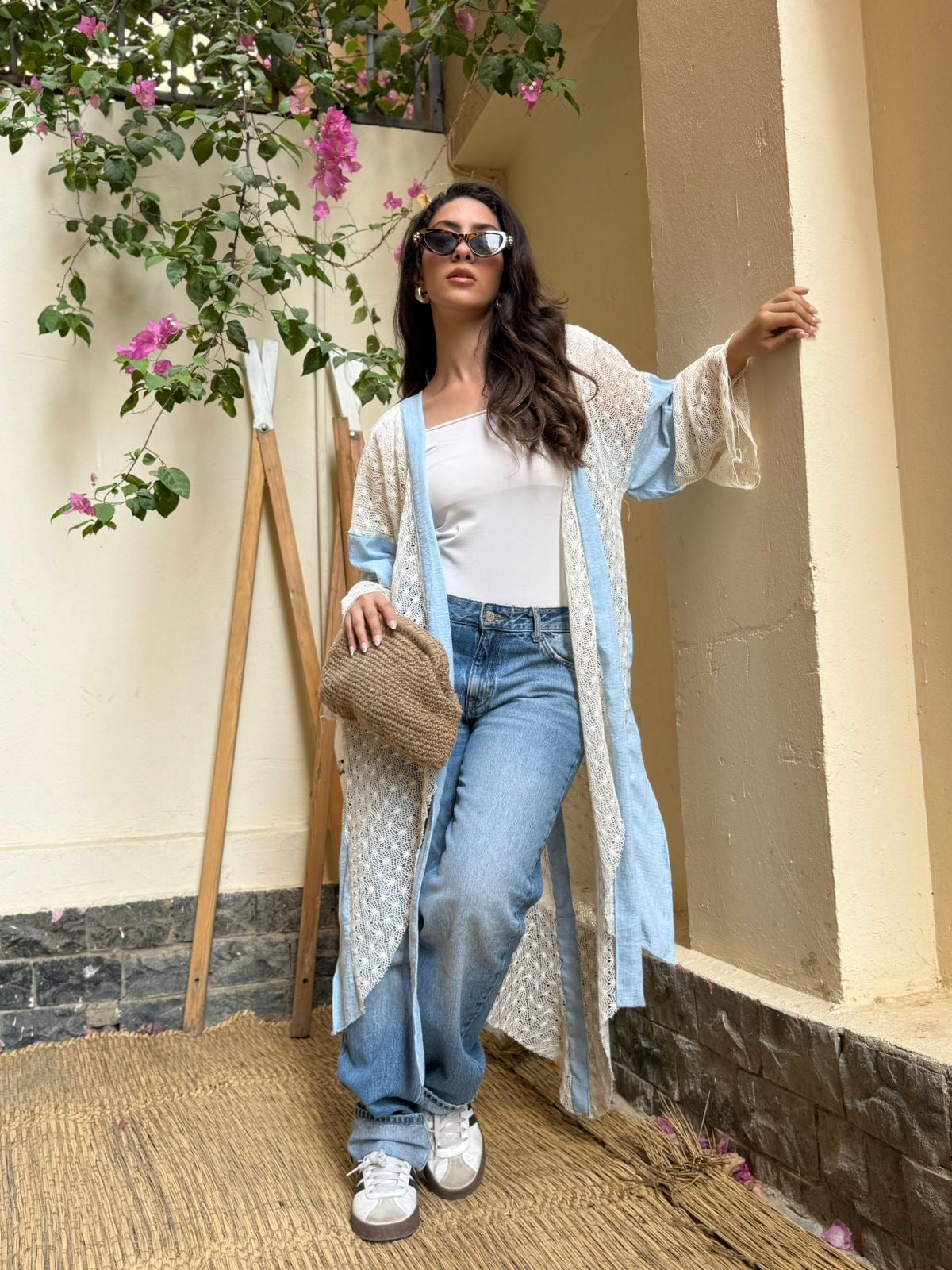 Lunara Linen Crochet Cardigan