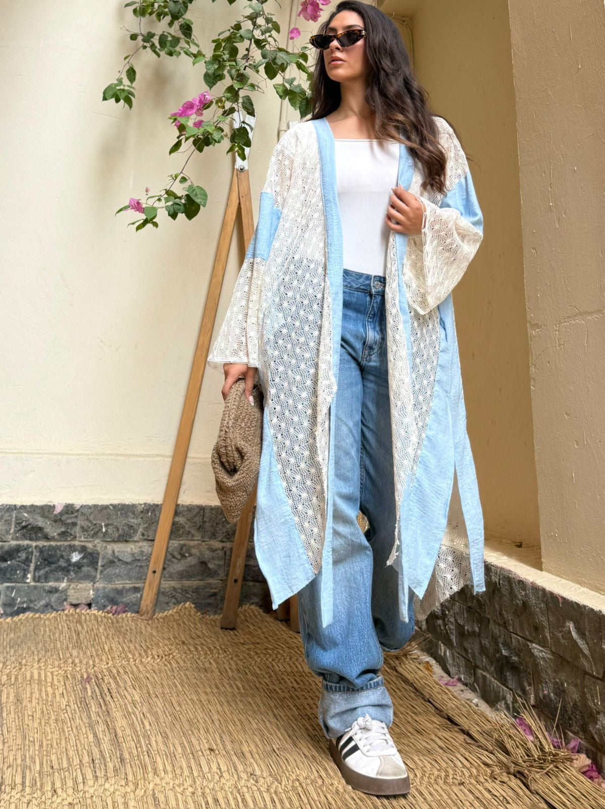 Lunara Linen Crochet Cardigan