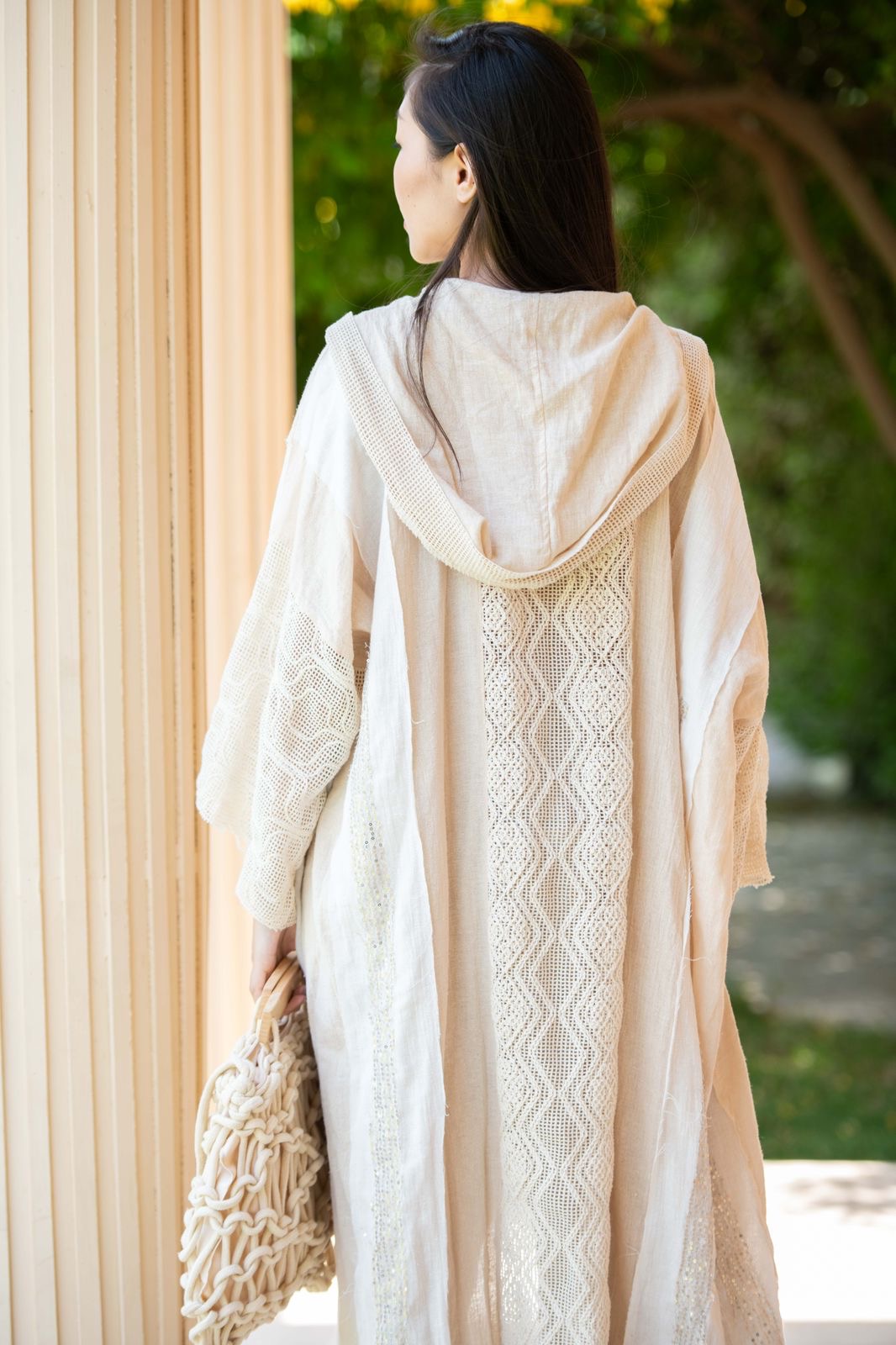 Sahary Cardigan – Off-White & Beige
