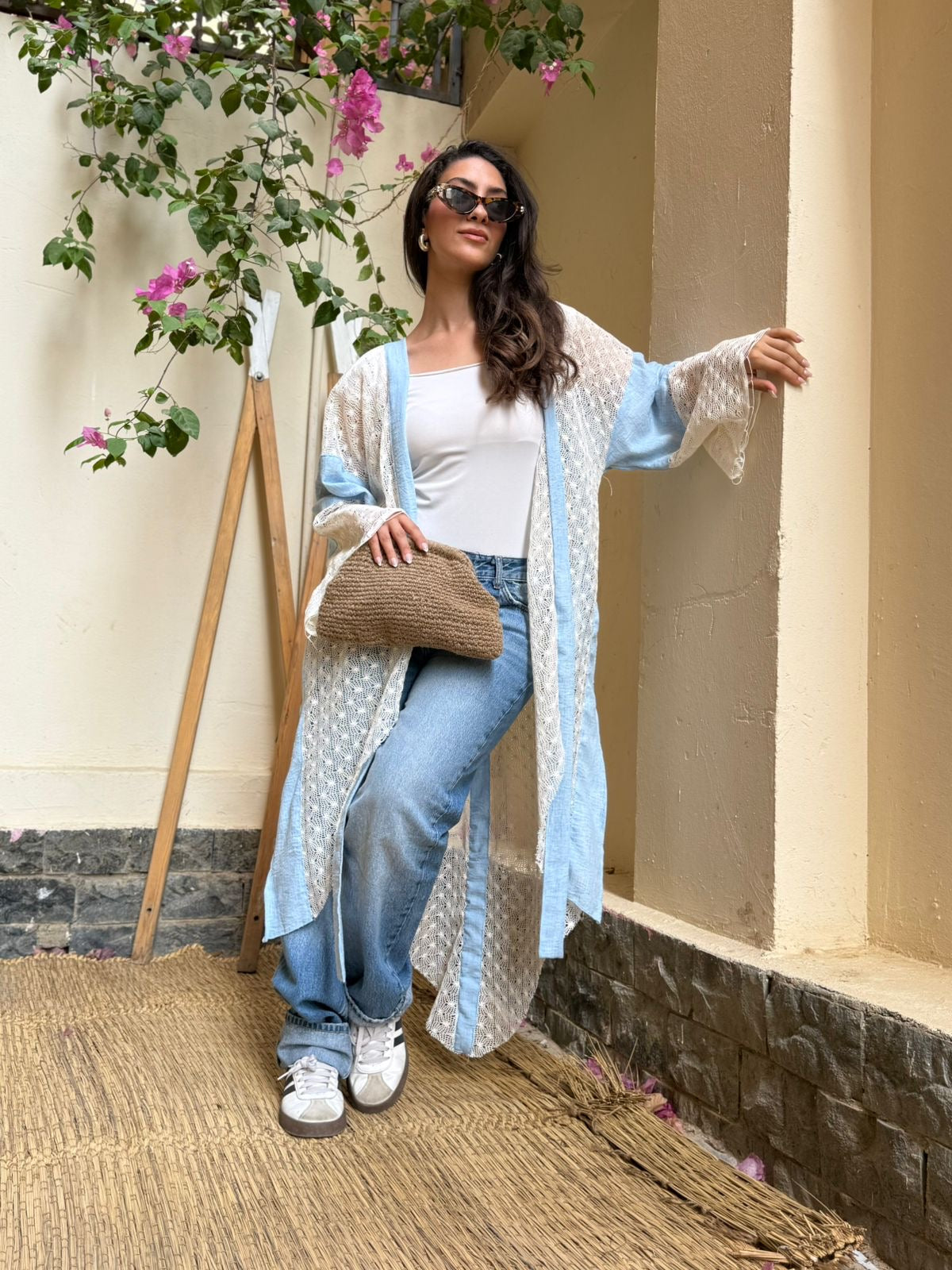 Lunara Linen Crochet Cardigan