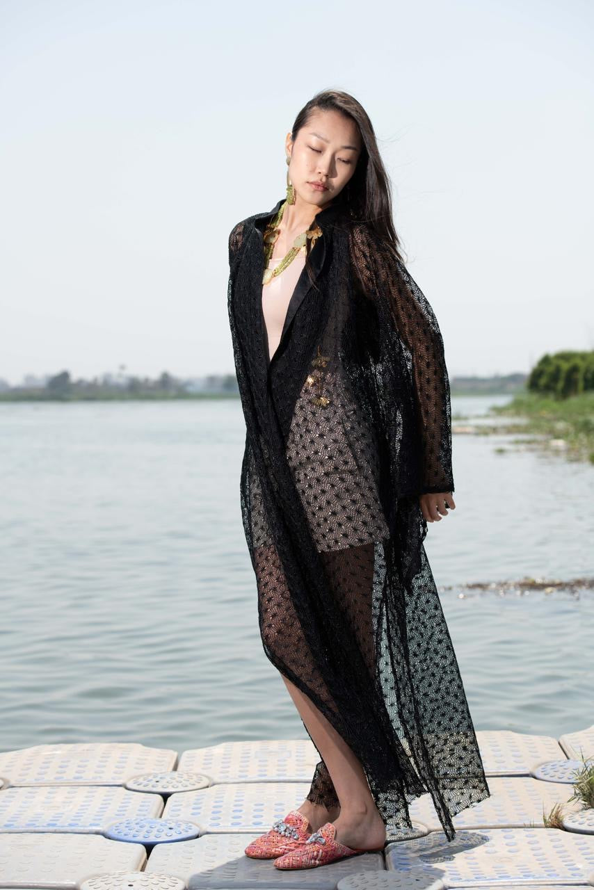Morjana Crochet Cover-Up Dress – Off-White | Coffee | Black