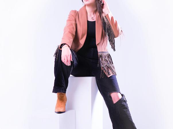 Wool Jacket with Fringe Details