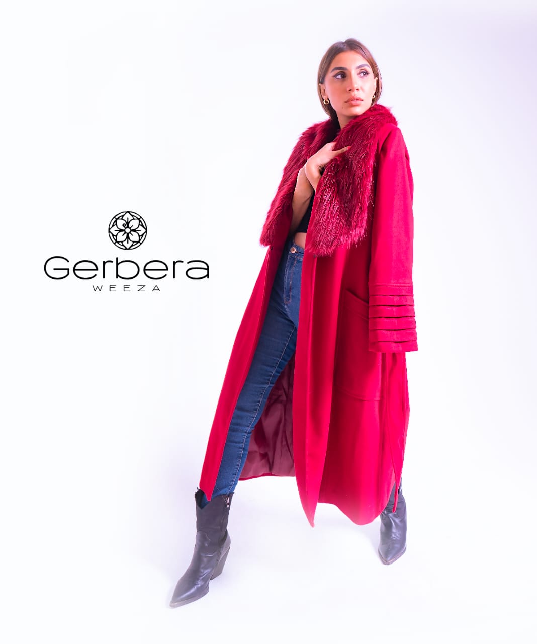 Wool Coat with Faux Fur Lining