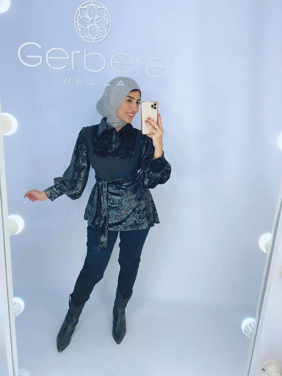 Winter Velvet-Cotton Blouse