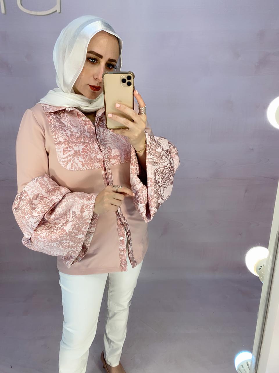 Cotton Brocade Blouse