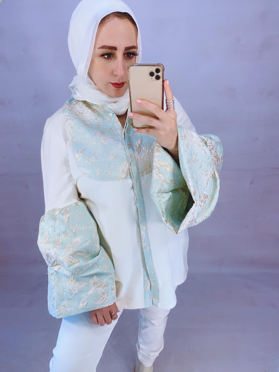 Cotton Brocade Blouse