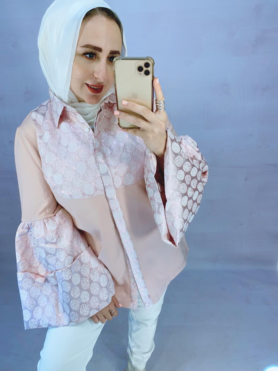 Cotton Brocade Blouse