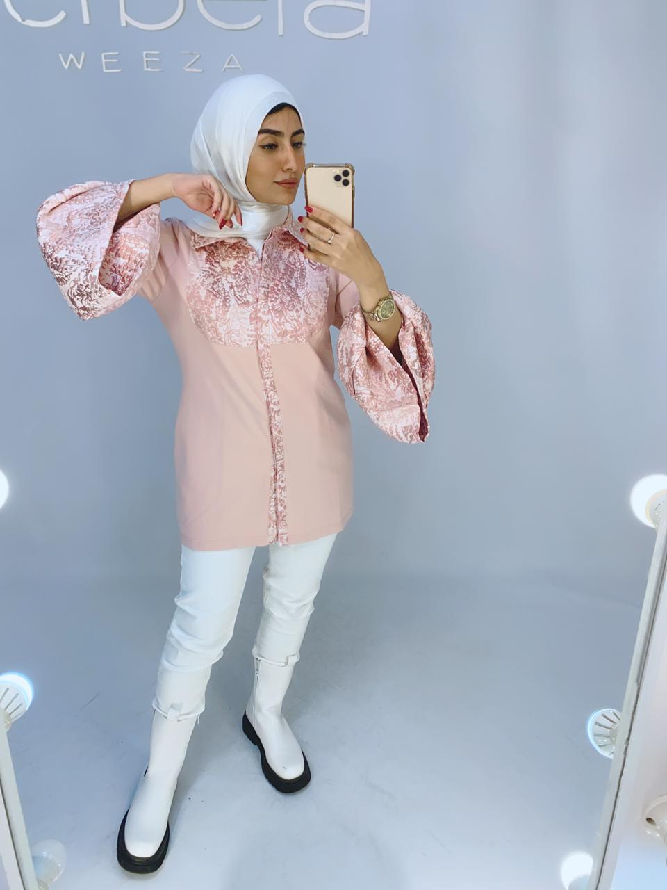 Cotton Brocade Blouse