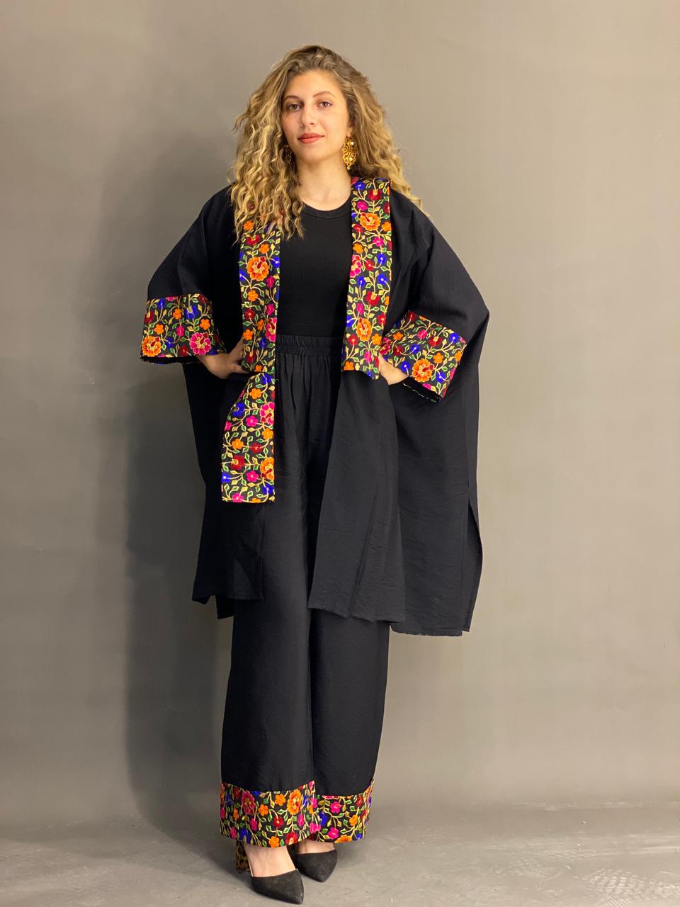 Embroidered Linen Suit