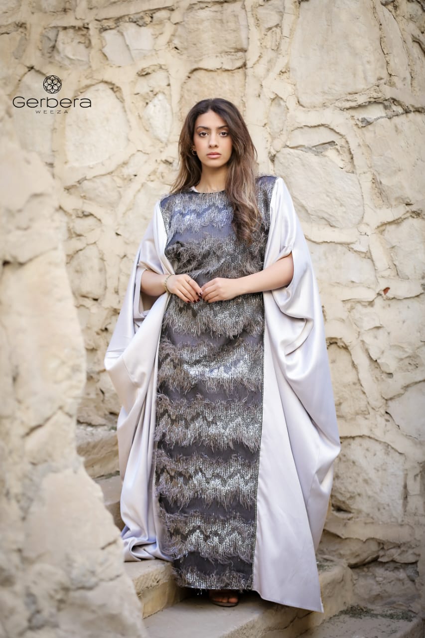 Satin and Organza Kaftan