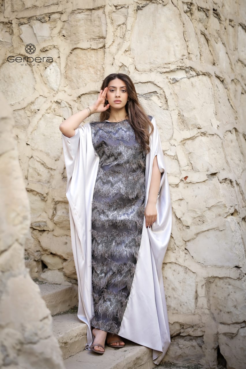 Satin and Organza Kaftan