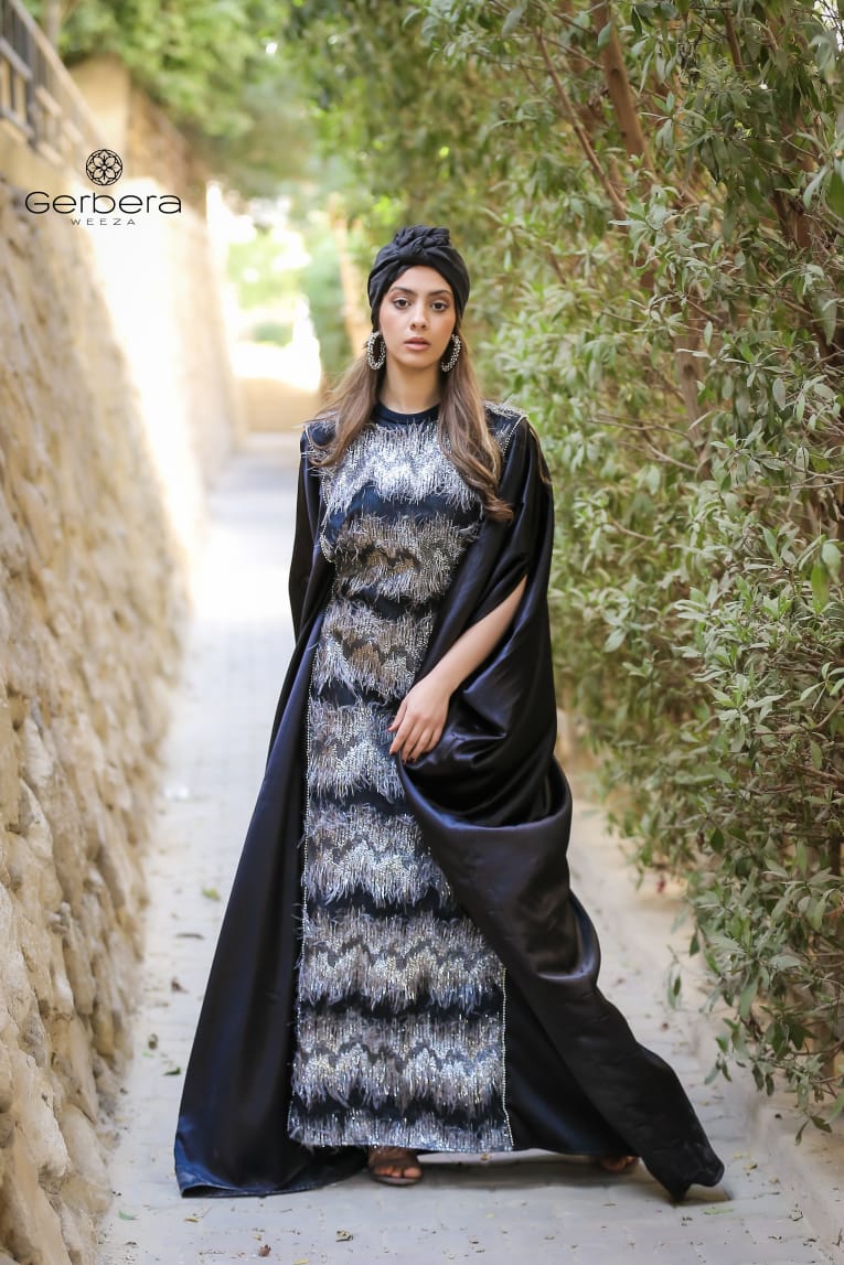Satin and Organza Kaftan