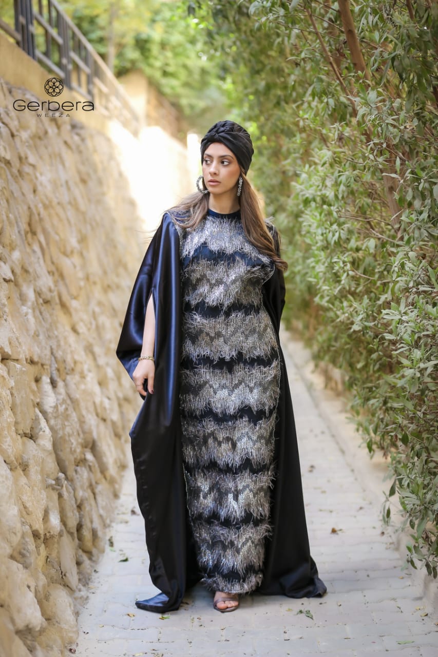 Satin and Organza Kaftan