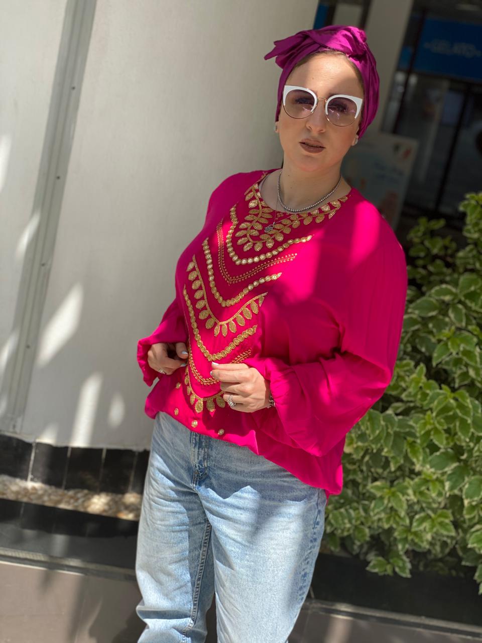 Embroidered Indian Cotton Blouse