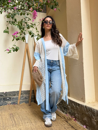 Lunara Linen Crochet Cardigan