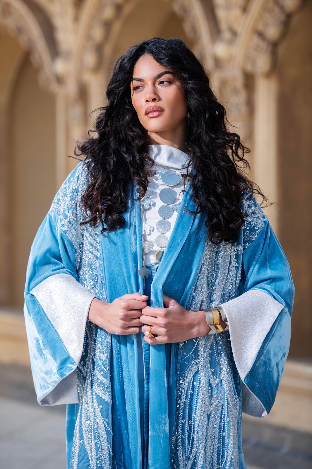 Muhra blue kaftan