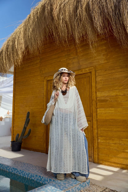 Herrera Cover-up Dress Cream
