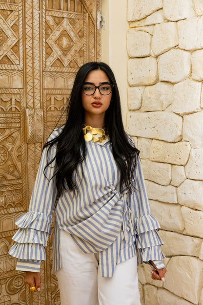 Capri Stripped shirt blue