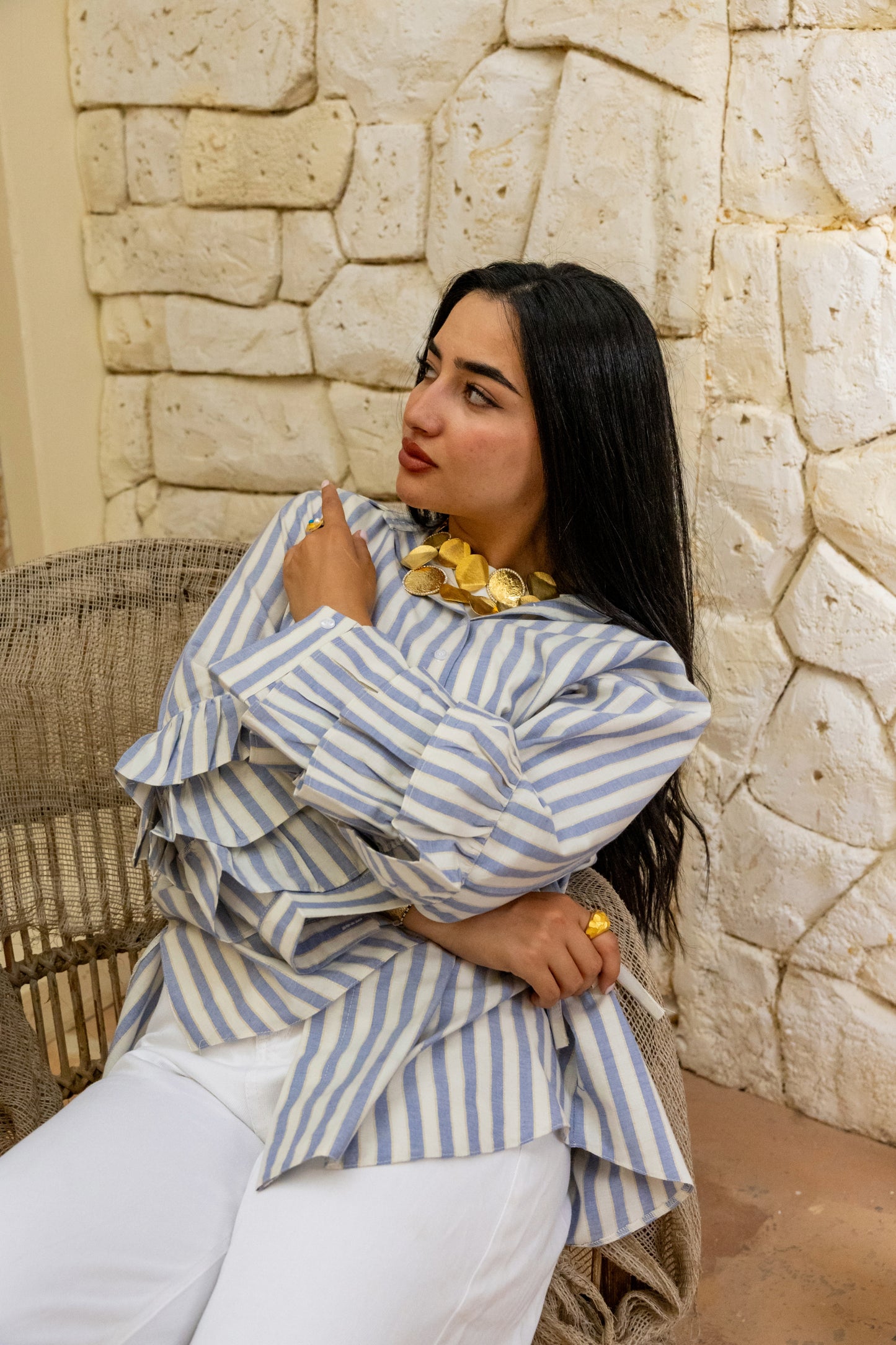 Capri Stripped shirt blue