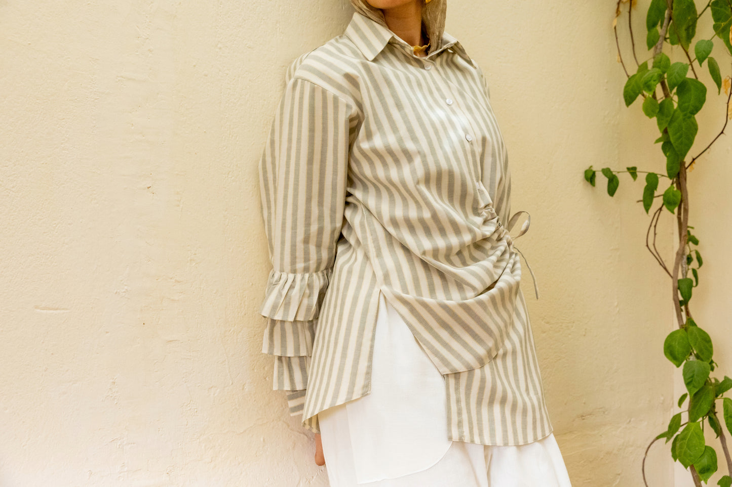 Capri Stripped shirt Olive