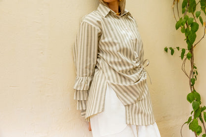 Capri Stripped shirt Olive