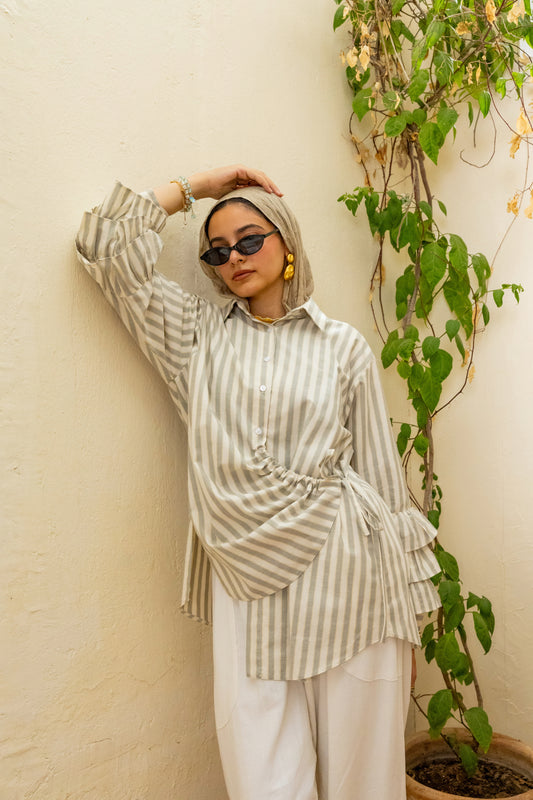 Capri Stripped shirt Olive