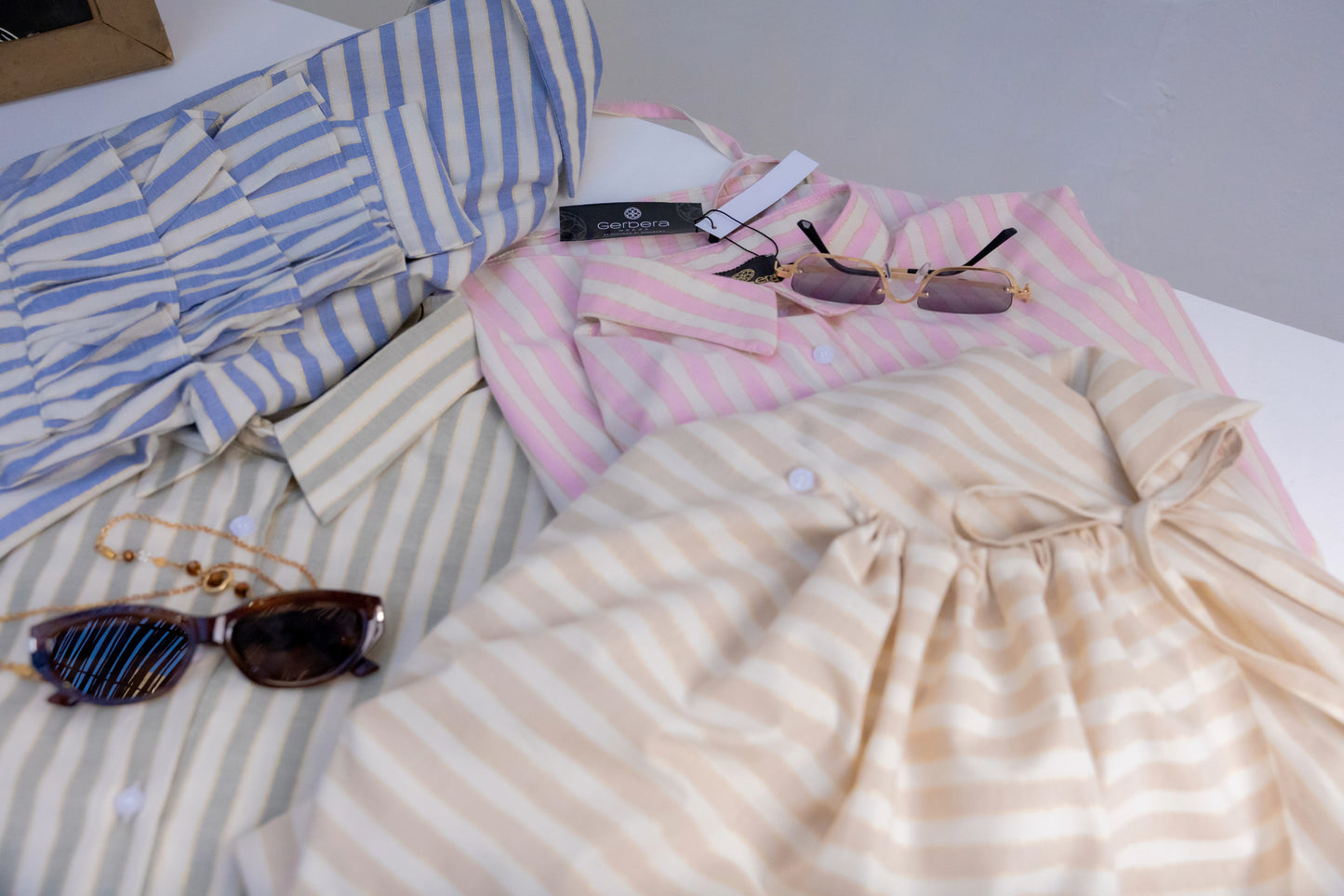 Capri Stripped shirt Olive