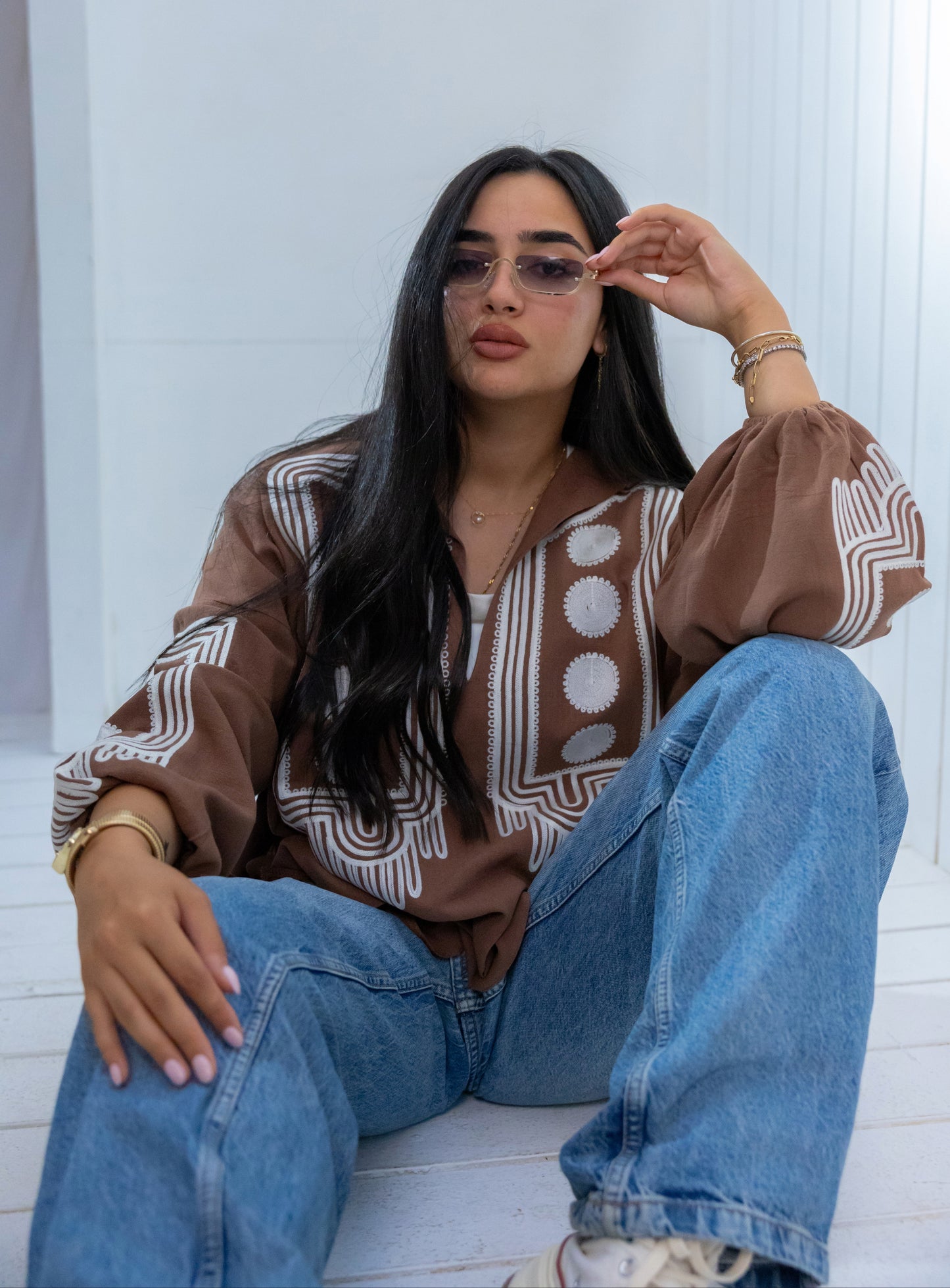 Chocolate Brown Eclipse Blouse