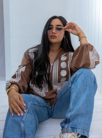 Chocolate Brown Eclipse Blouse