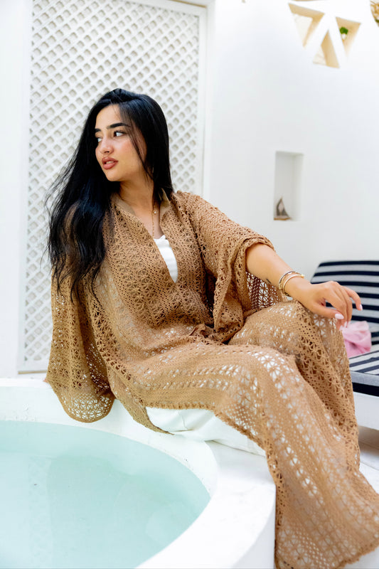 Brown Cover-up Dress