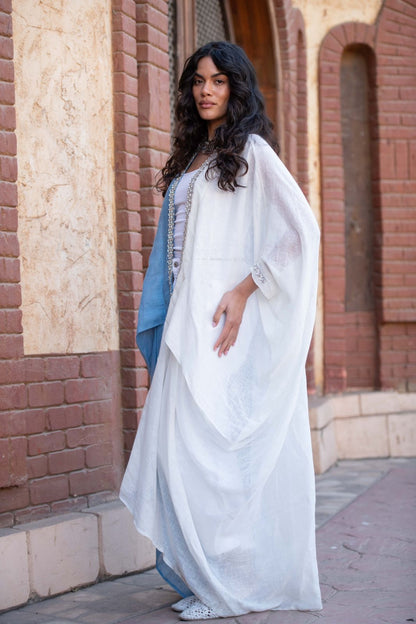 Blue and white Almuz kaftan