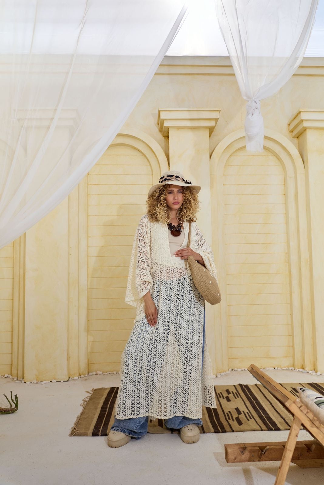 Herrera Cover-up Dress Cream
