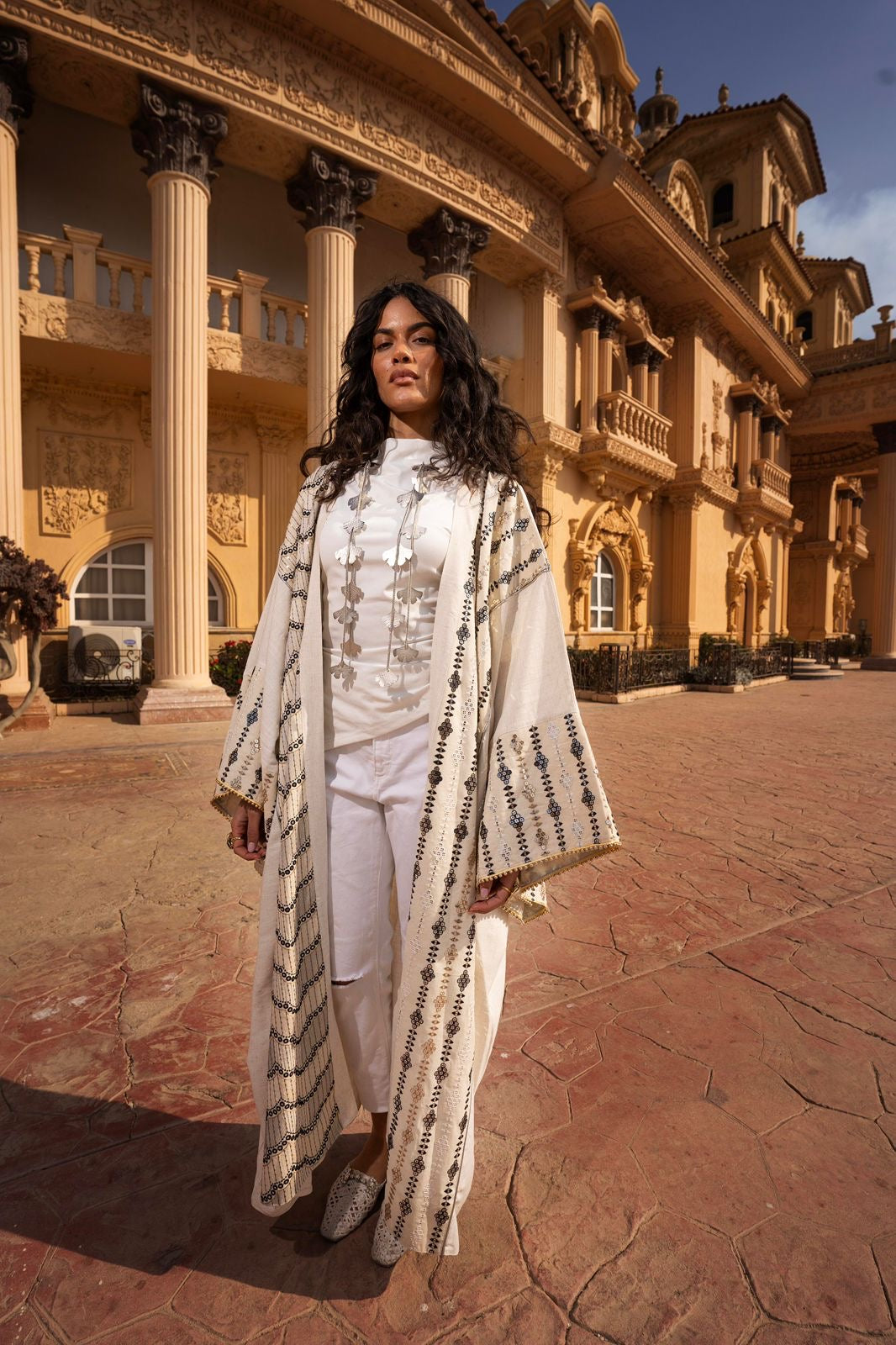 Zwena kaftan beige