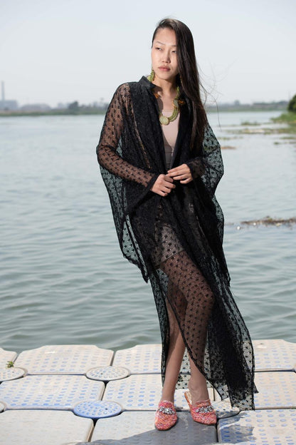 Morjana Crochet Cover-Up Dress – Off-White | Coffee | Black