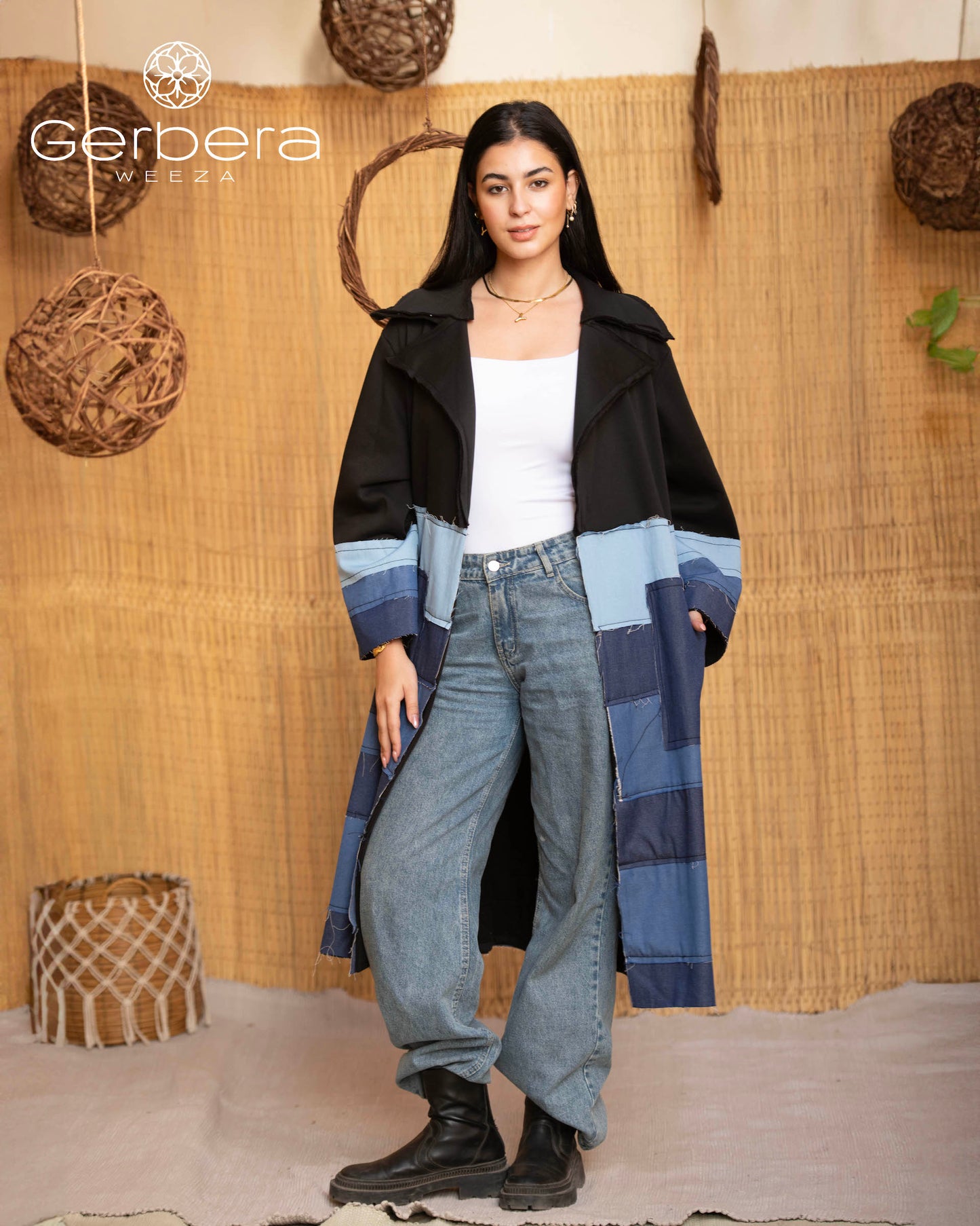 Denim Patchwork Cotton Coat