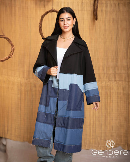 Denim Patchwork Cotton Coat