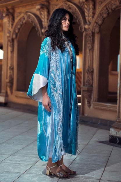 Muhra blue kaftan