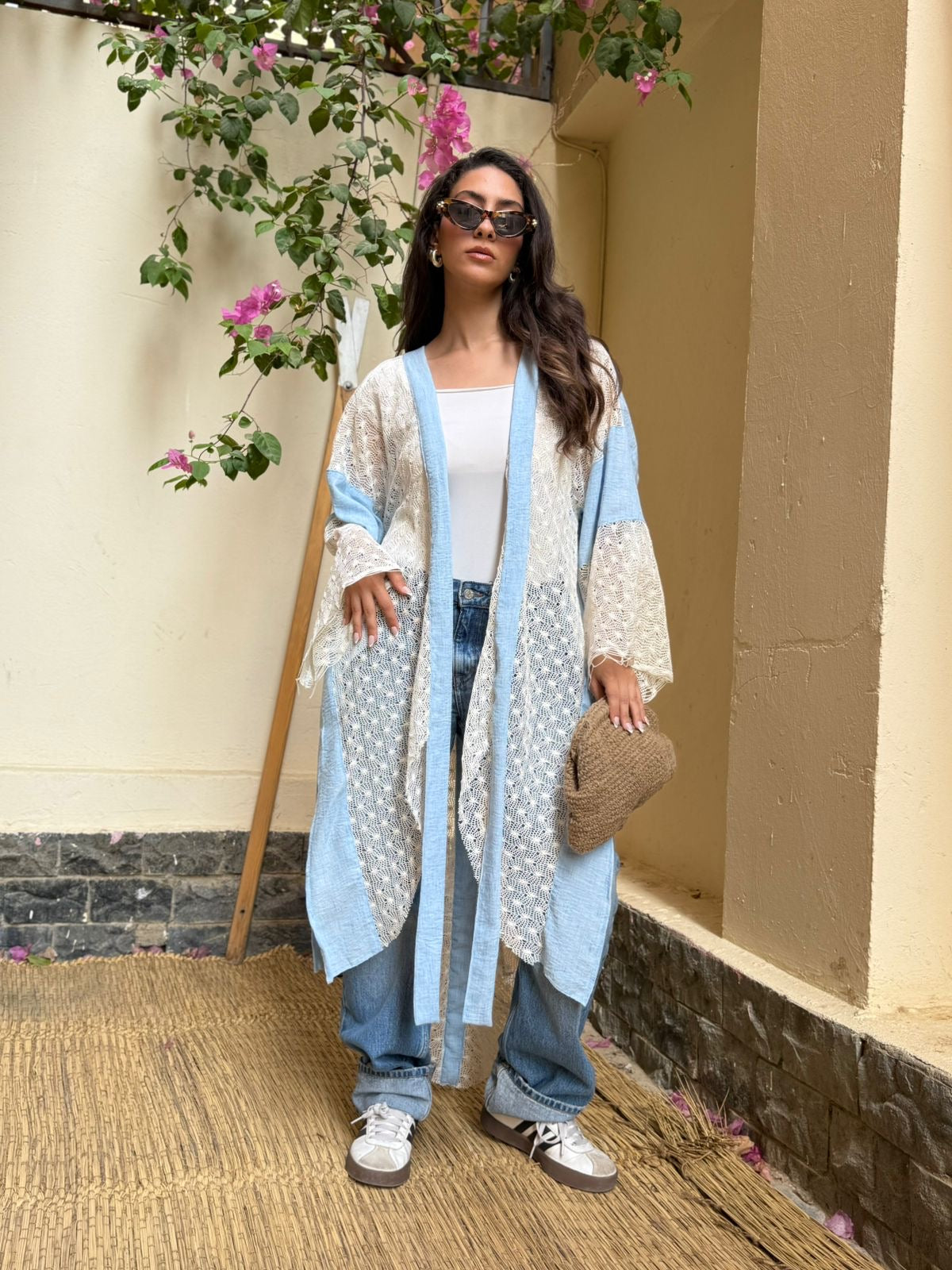 Lunara Linen Crochet Cardigan
