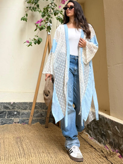 Lunara Linen Crochet Cardigan