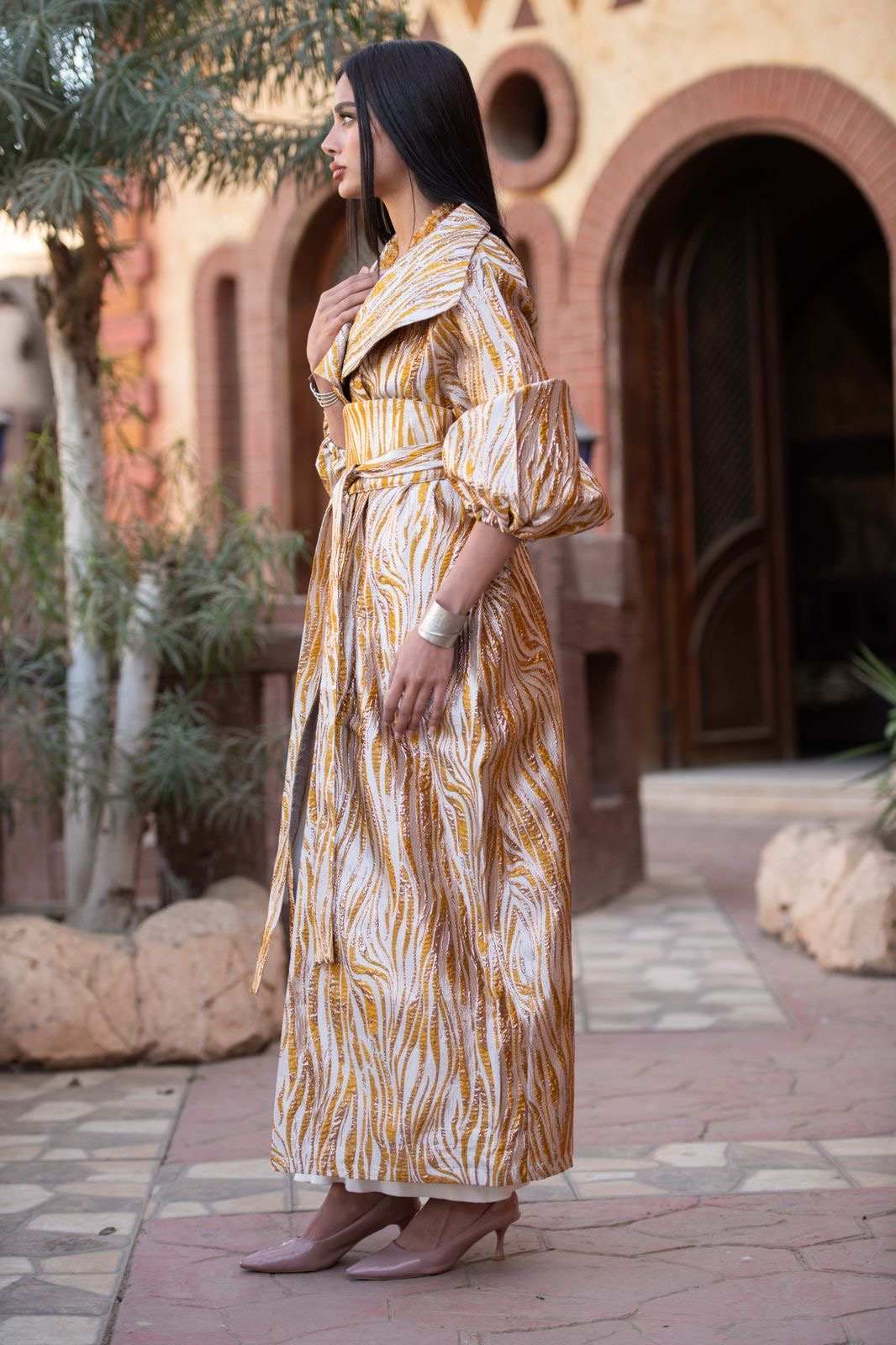 Princess dress kaftan gold