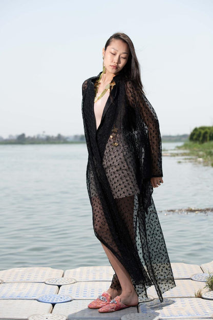 Morjana Crochet Cover-Up Dress – Off-White | Coffee | Black